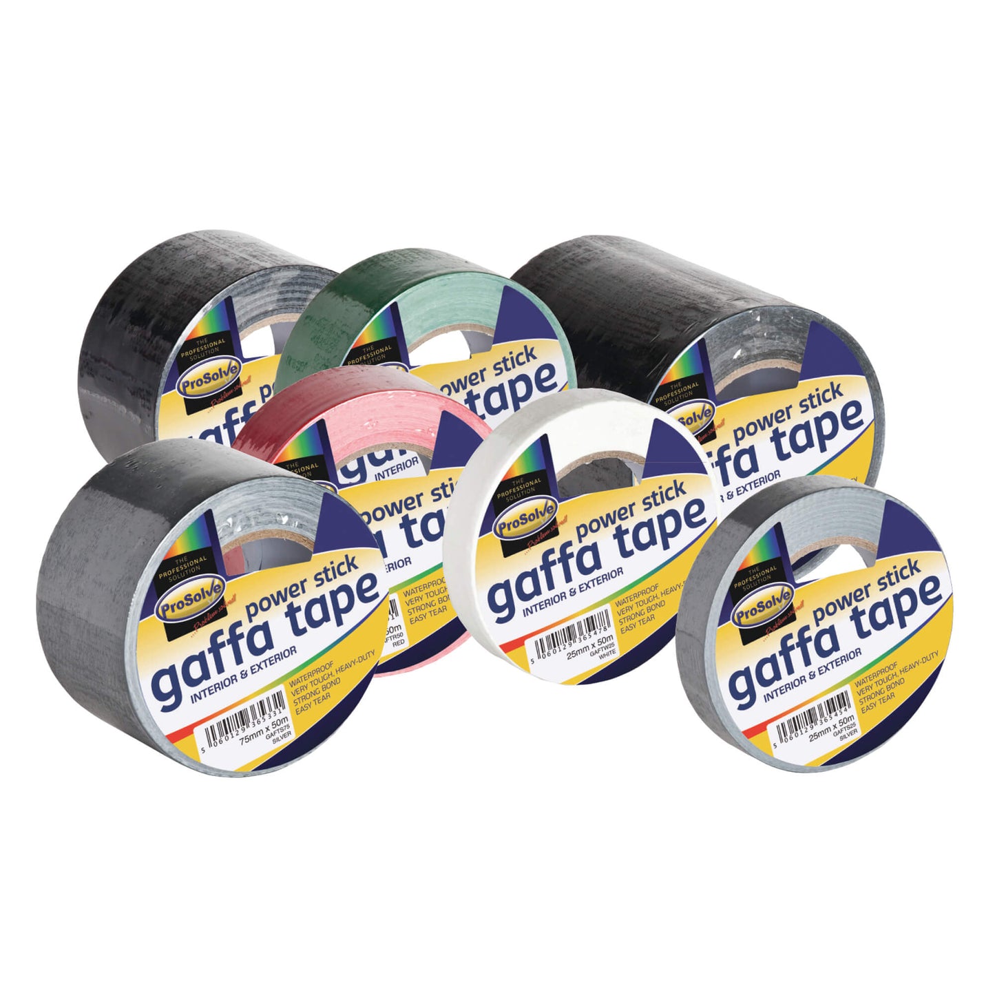 PROSOLVE 100mm x 50m Silver Premium Gaffer Tape Cloth Gaffa Duct Waterproof